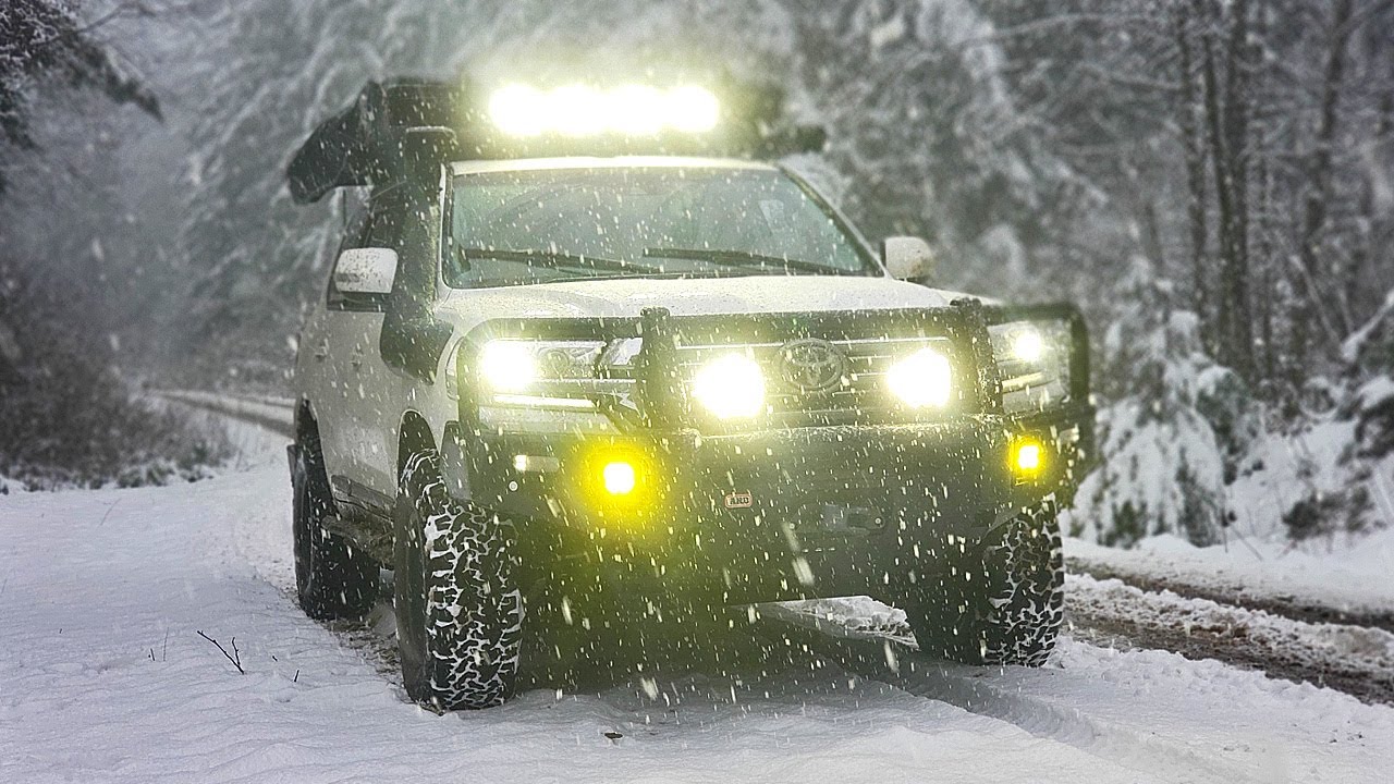 Land Cruiser 200 OFFROAD in the DEEP SNOW & chasing Waterfalls