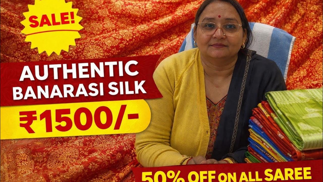 “Authentic Banarasi Silk Saree Sale 😍 | Just ₹1500 | 50% OFF!”|₹1500 में शुद्ध बनारसी सिल्क साड़ी 💥 