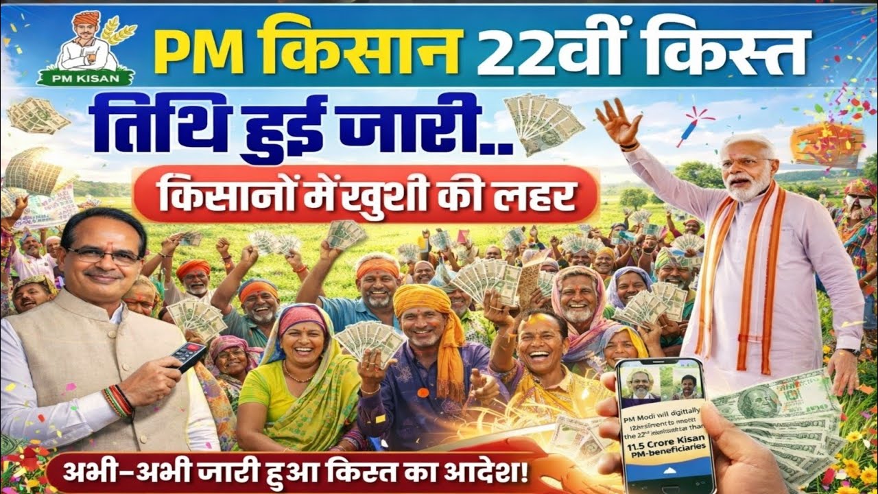 😱प्रधानमंत्री किसान सम्मान निधि योजना की 22वीं किस्त कब आएगी? PM Kisan Samman Yojana 22th Kist!