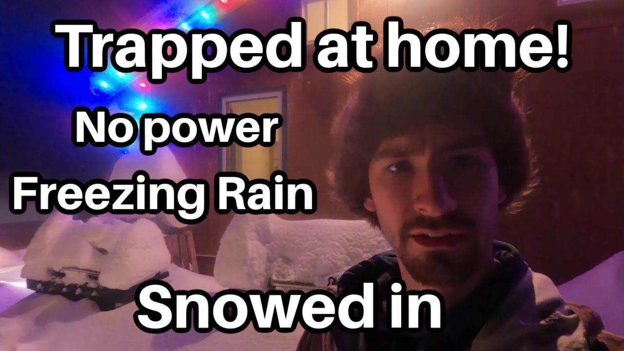 Huge Winter Storm In ALASKA! | Snowed in, freezing rain, no power!