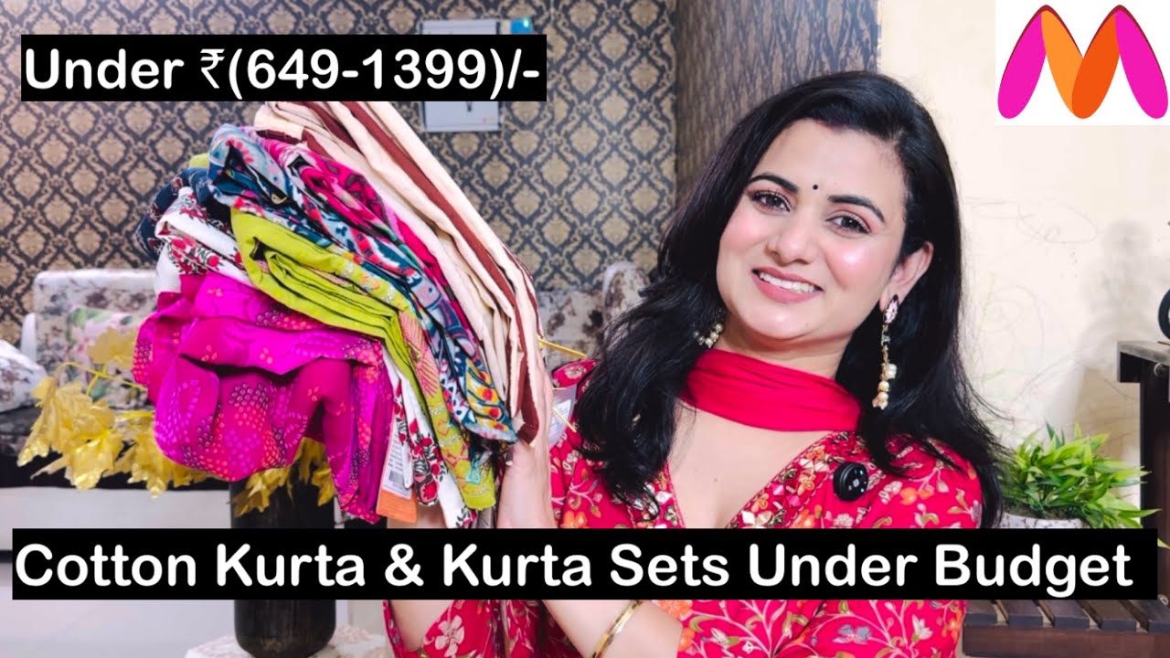 Best Myntra Kurta Set Haul, Cotton Kurta Palazzo Set, Embroidered Kurta, Floral Kurti For Jeans