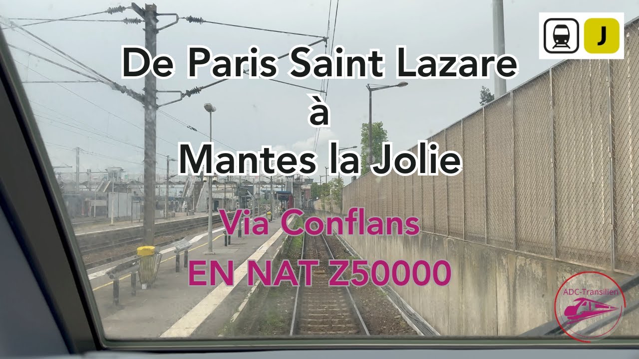 Paris saint Lazare à Mantes la Jolie via Conflans Saint Honorine