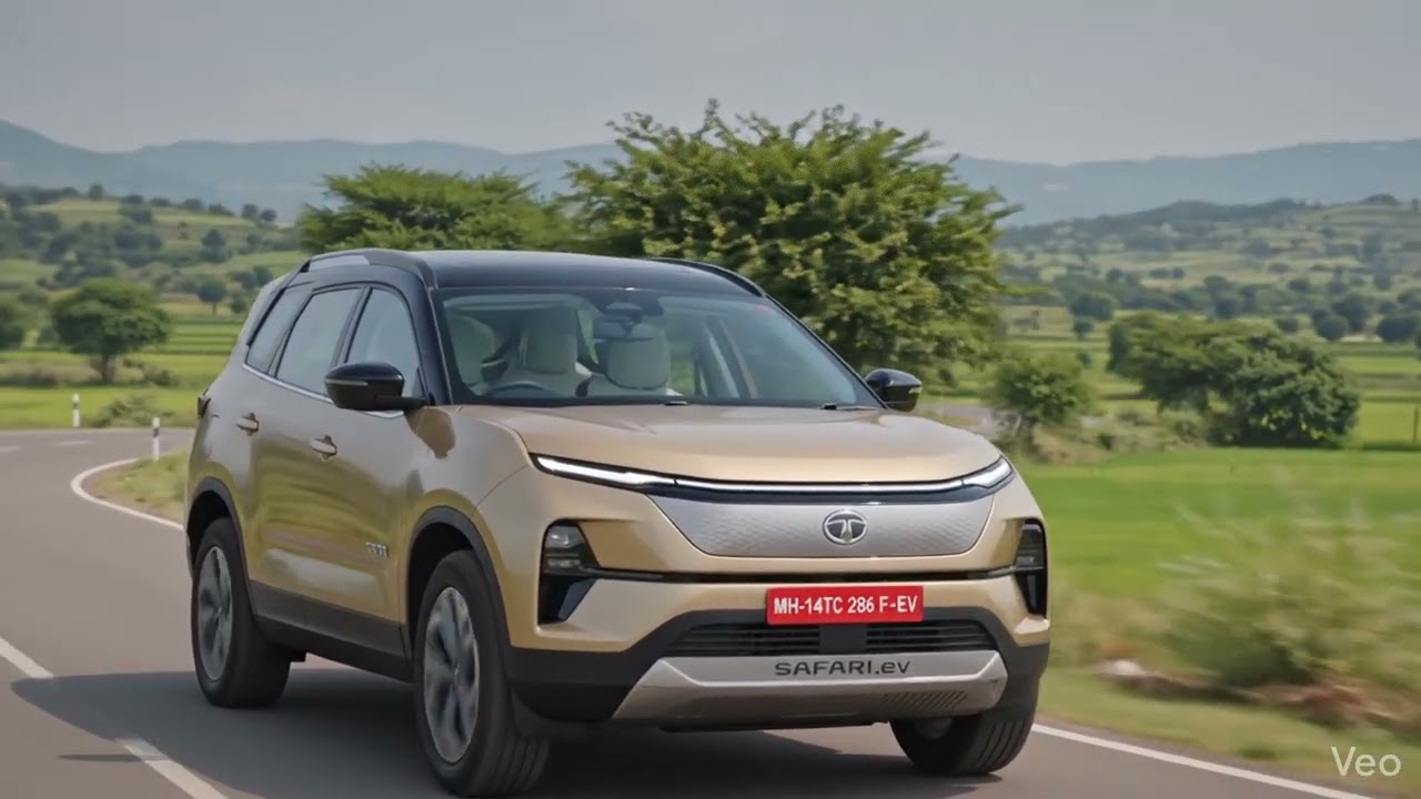 Tata safari EV Facelift official teaser