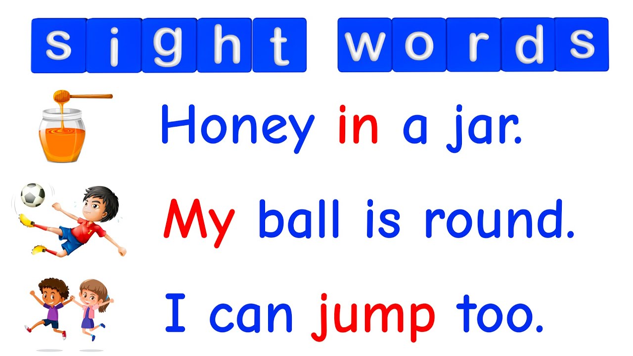 Sight Word Sentences | Pre-primer Sight Words Part 2