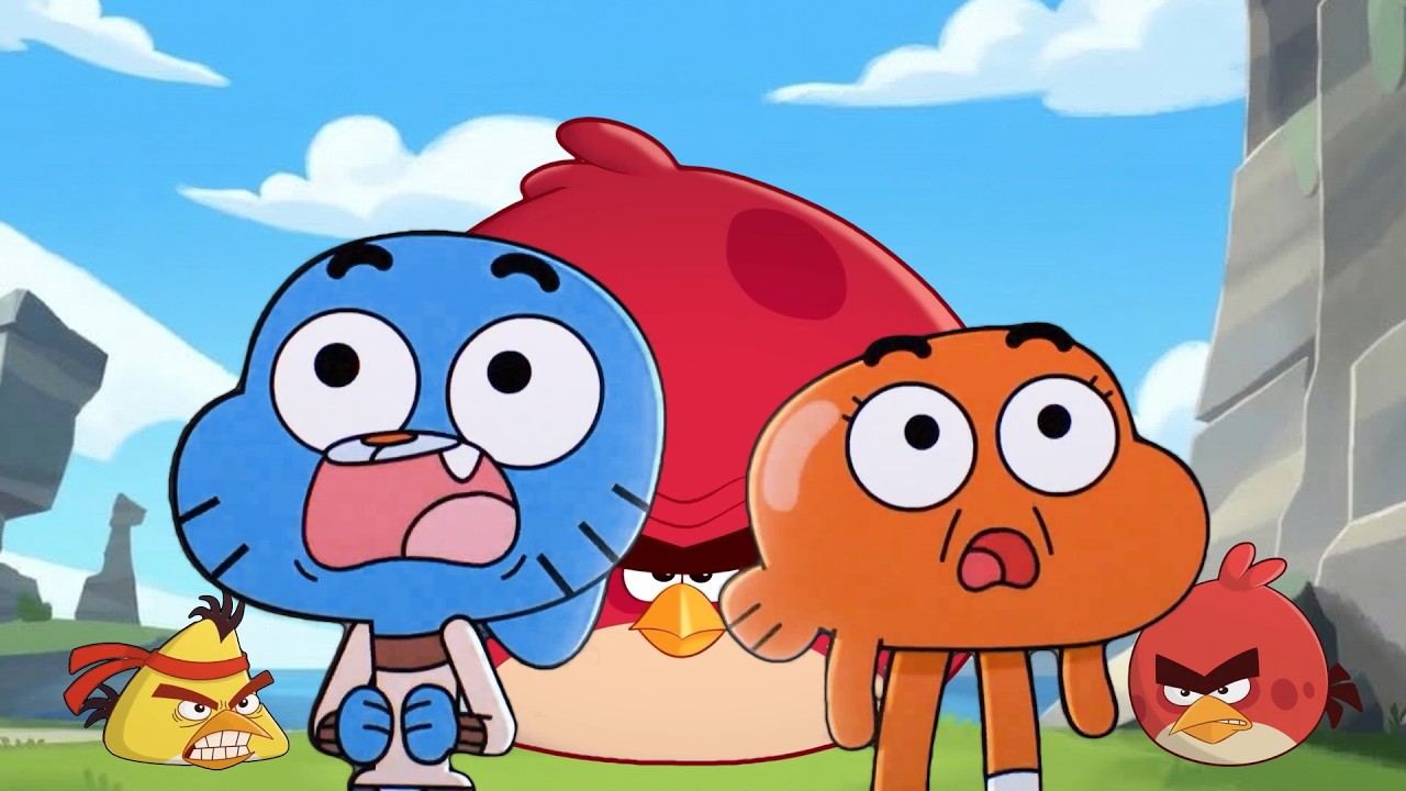 Gumball and Darwin Vs The Angry Birds