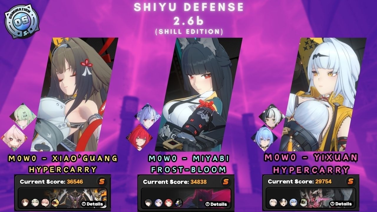Shiyu Defense 2.6b |  M0W0 Ye Shunguang, Miyabi and Yixuan | ZZZ (Rank S+) | F2P (SHILL EDITION)