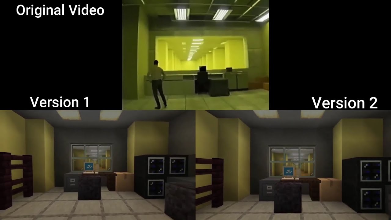 Old VS Remake | Backrooms - Pitfalls (But in Minecraft)
