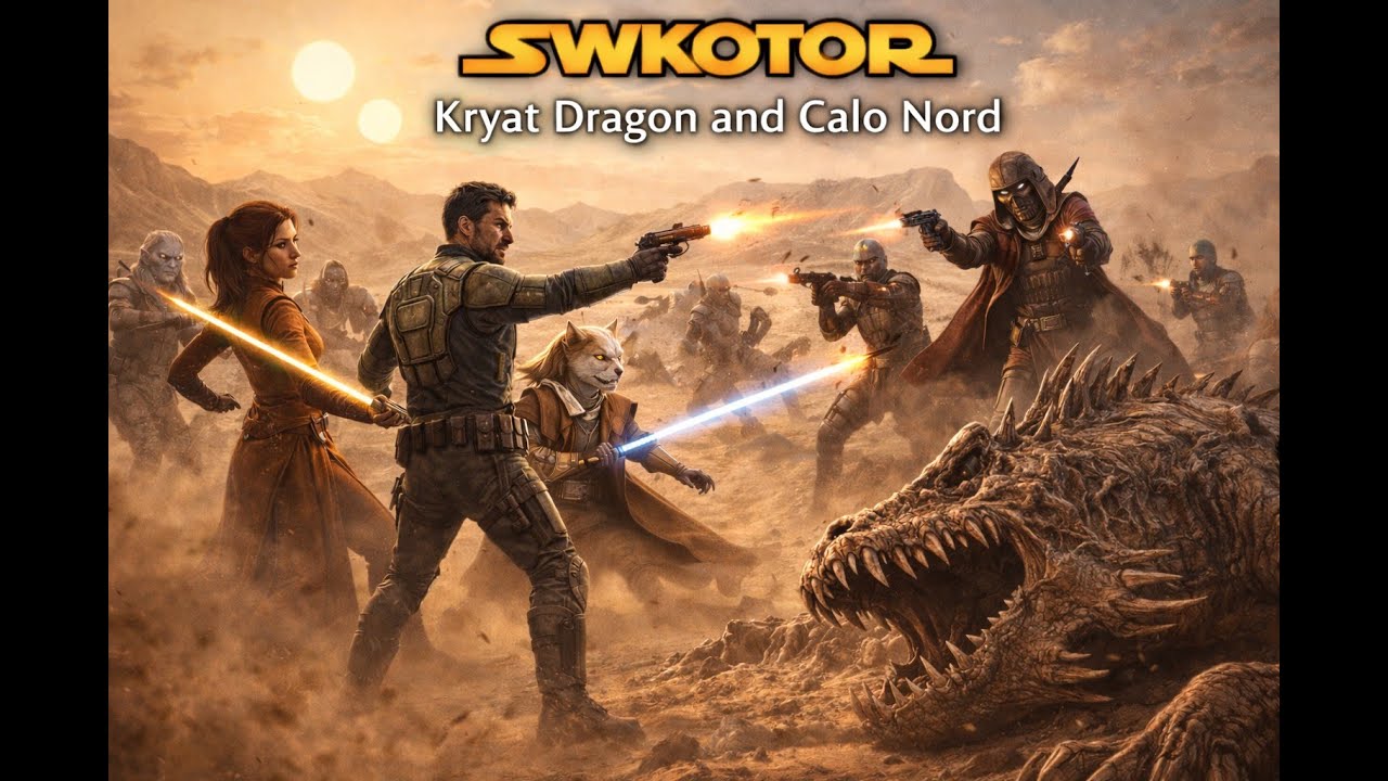 SWKOTOR I I killed a kryat Dragon and Calo Nord I #19 I Hard Difficult 
