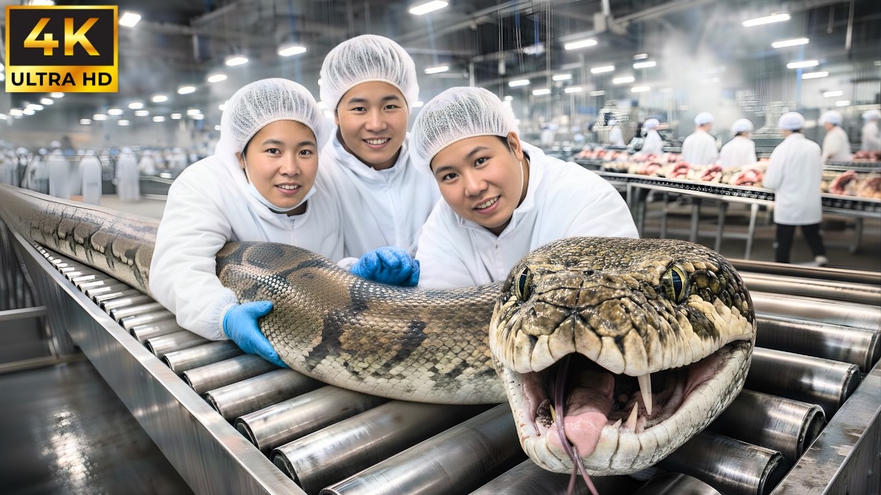 Inside the World's Largest Snake Meat Factory: The Process Most People Have Never Seen