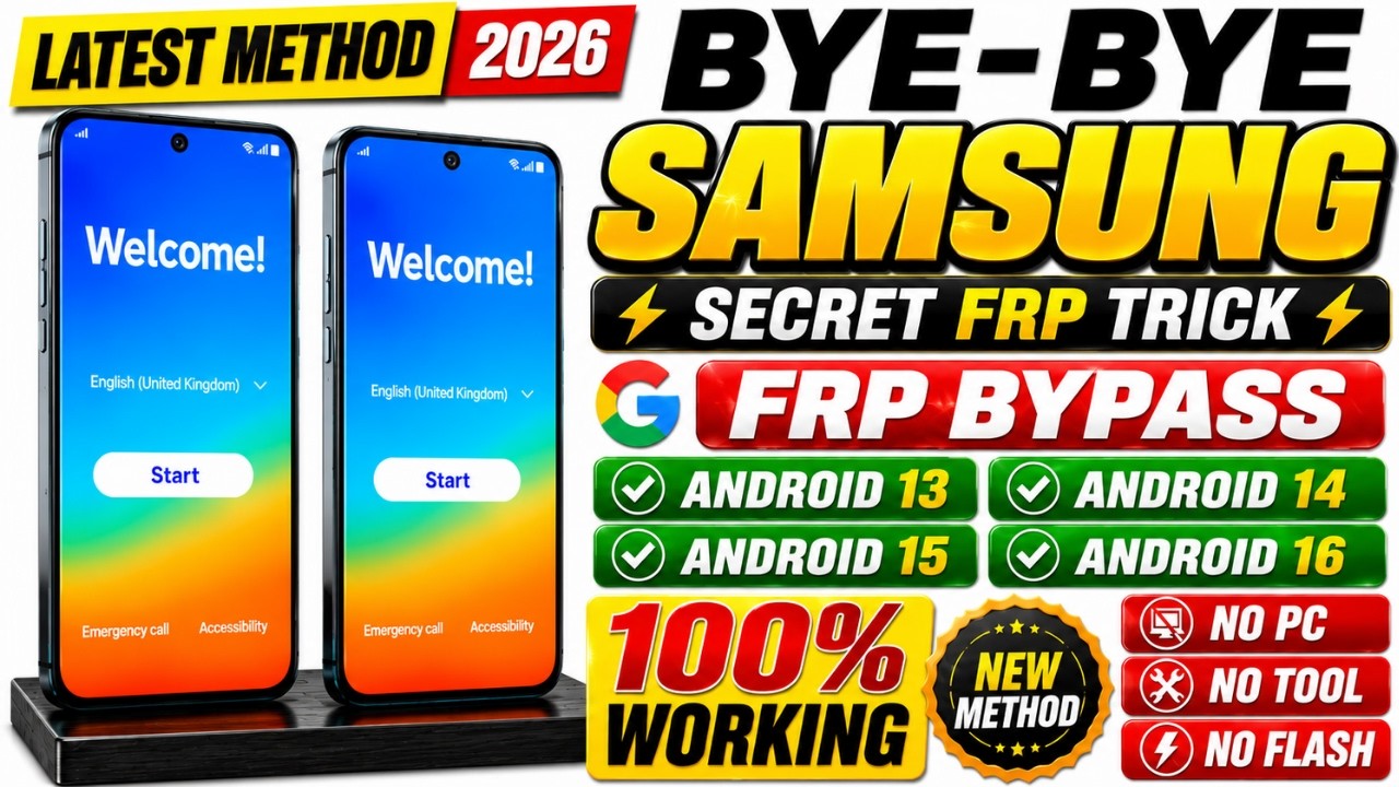 🚨 Bye Bye FRP Lock 😱 Samsung FRP Unlock Latest Method 2026 | Android 13 14 15 16 Fast Trick 🔓