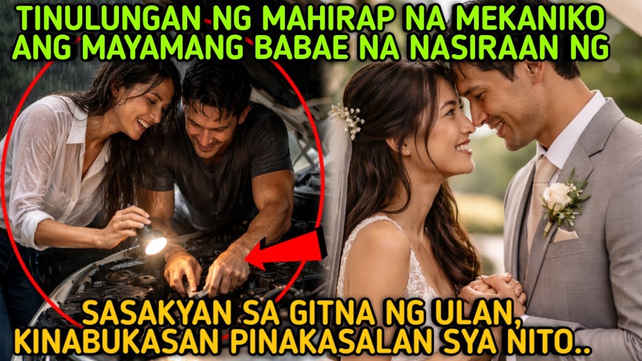 TINULUNGAN NG MAHIRAP NA MEKANIKO ANG MAYAMANG BABAE NA NASIRAAN NG SASAKYAN KINABUKASAN PINAKASALAN