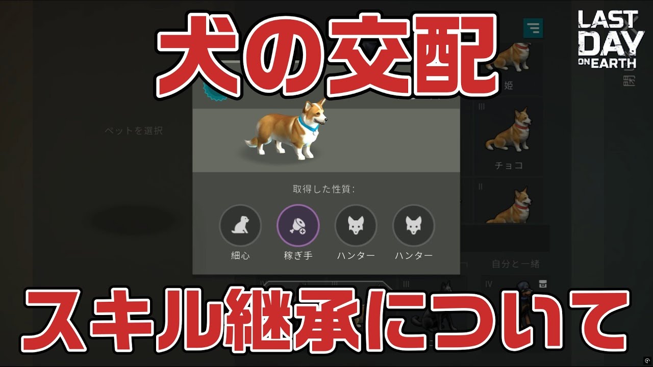 LDOE 犬のスキル継承