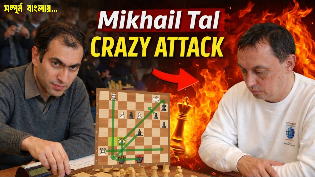 Mikhail Tal Crazy Attack Game 🔥 | Unbelievable Chess Combination | বাংলায় বিশ্লেষণ #MrChess