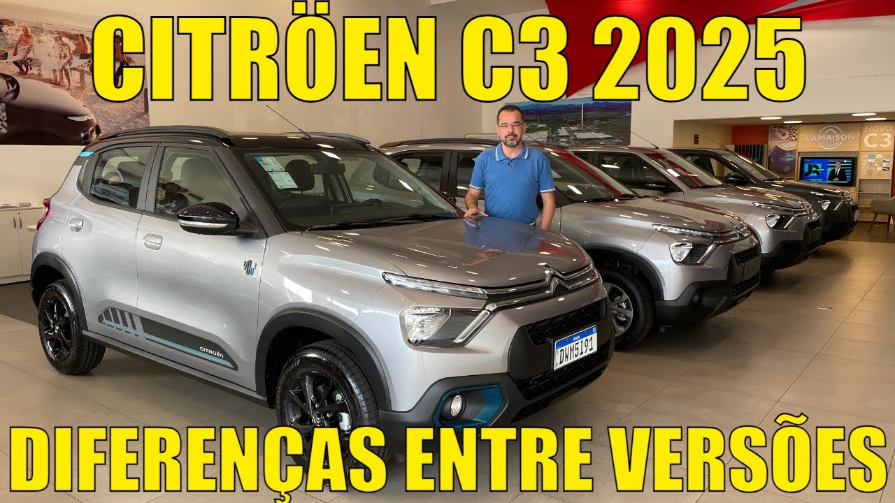 Citroën C3 2025 - Diferença entre as versões