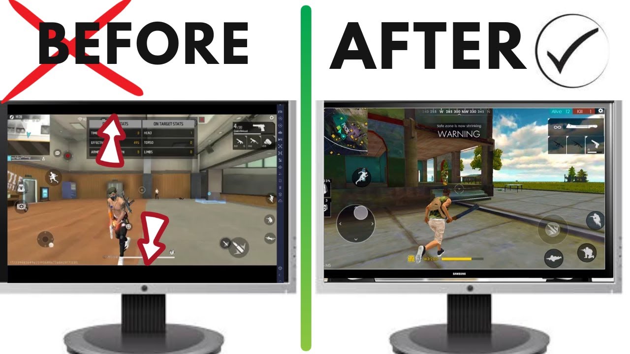 Free fire full screen kasa kara  / bluestacks full screen problem  bluestacks full screen problem