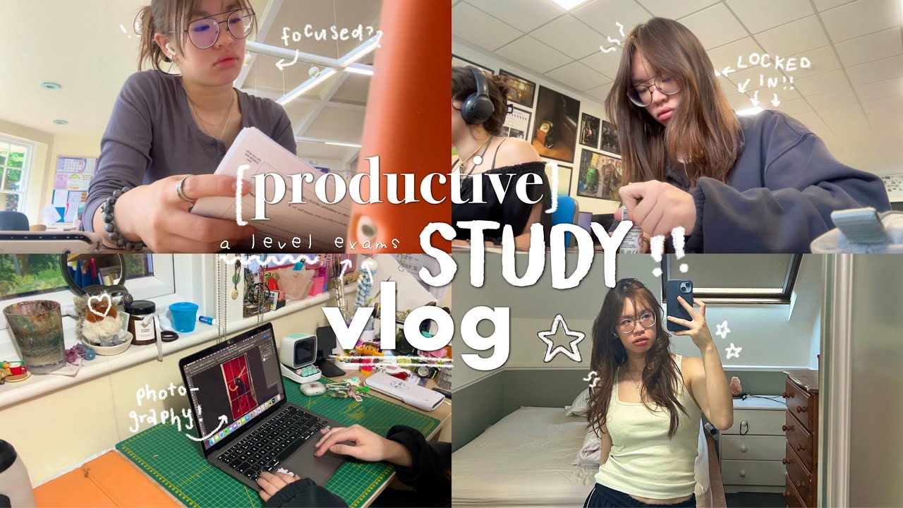 study with me as a BURNT OUT student. A LEVEL diaries🍴 finishing photography, last days at college.