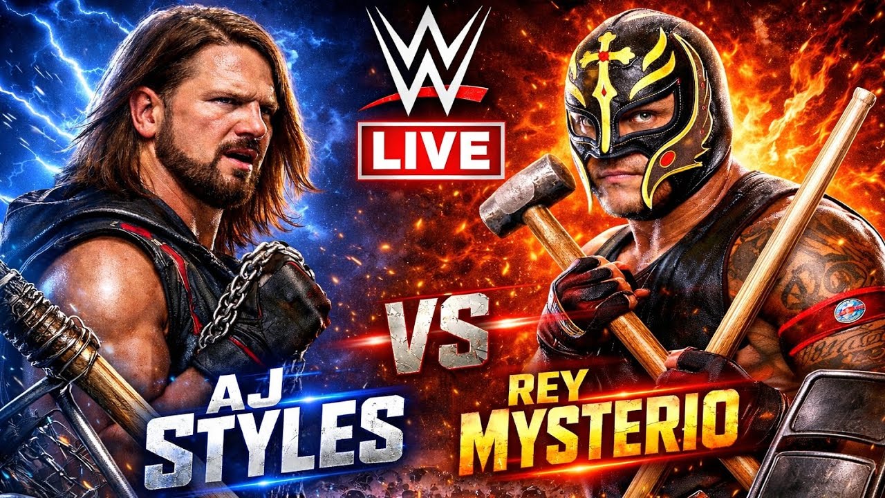 WWE LIVE: AJ Styles vs Rey Mysterio 💥 No Mercy Match