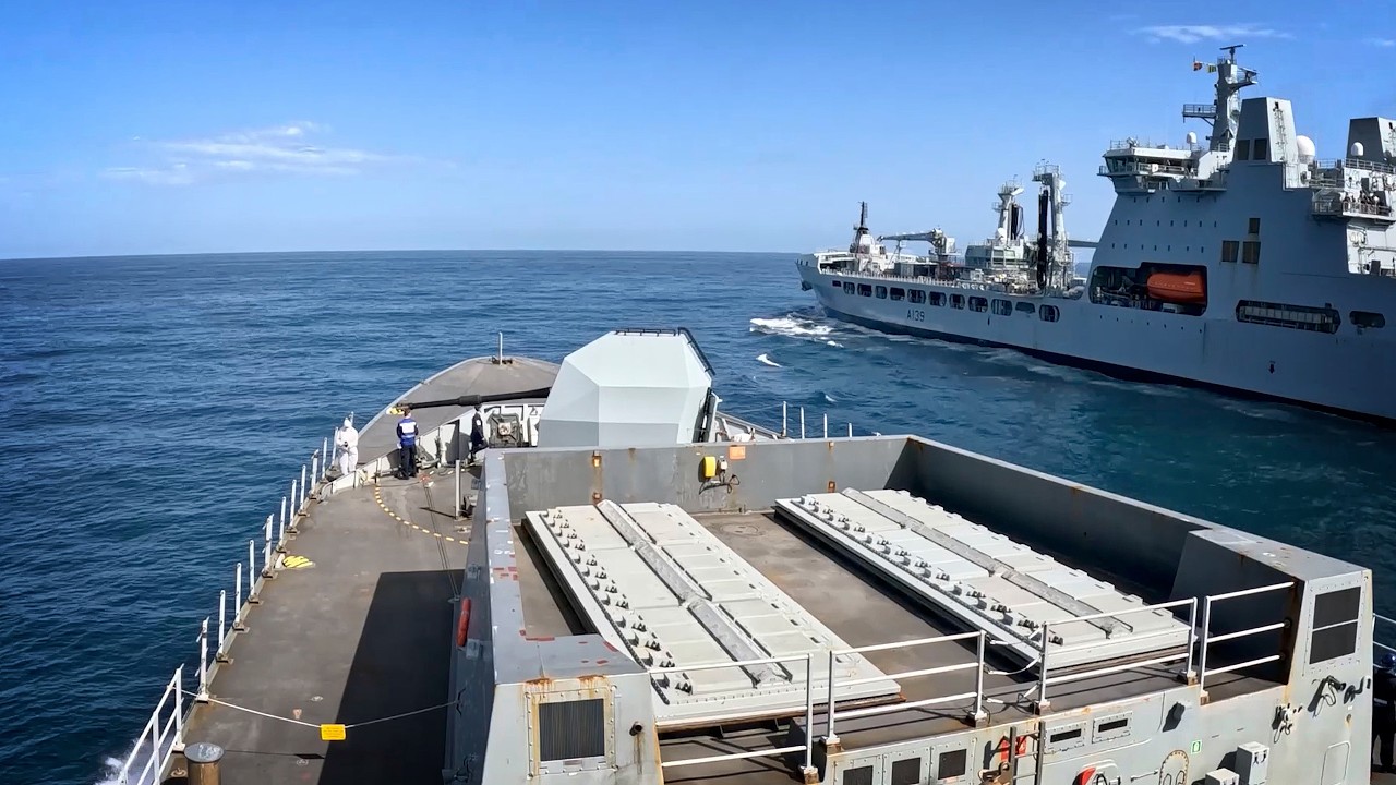 Royal Navy destroyer in action: HMS Dragon deployment sequence