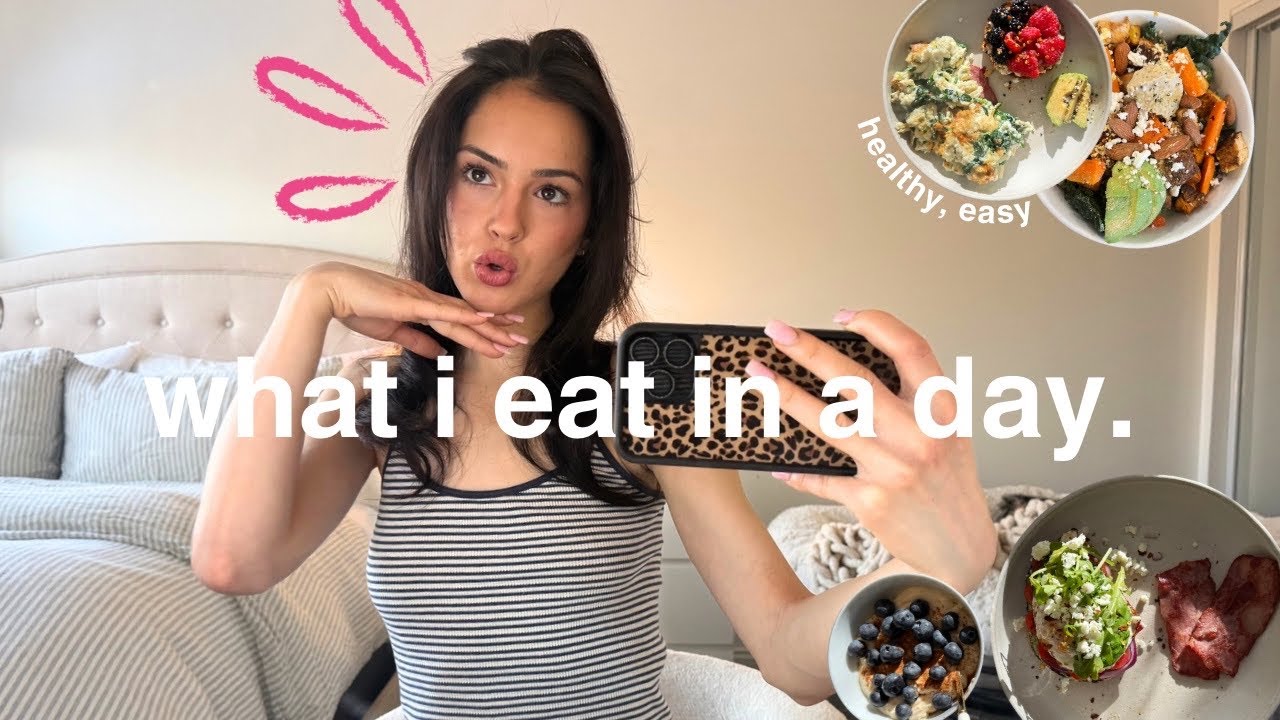 what i eat in a day 🍊healthy & high protein!