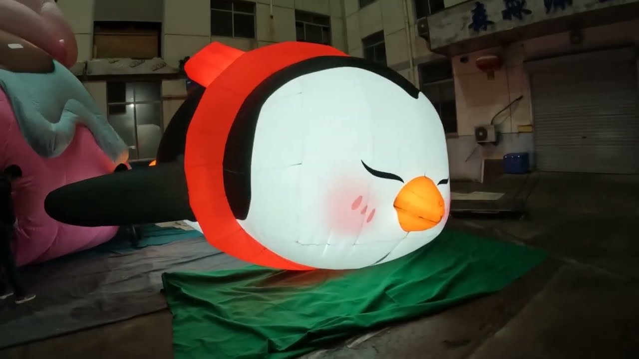 Light Inflatable Penguin Mascot with Blower for Airglow #Stagedesign Decoration