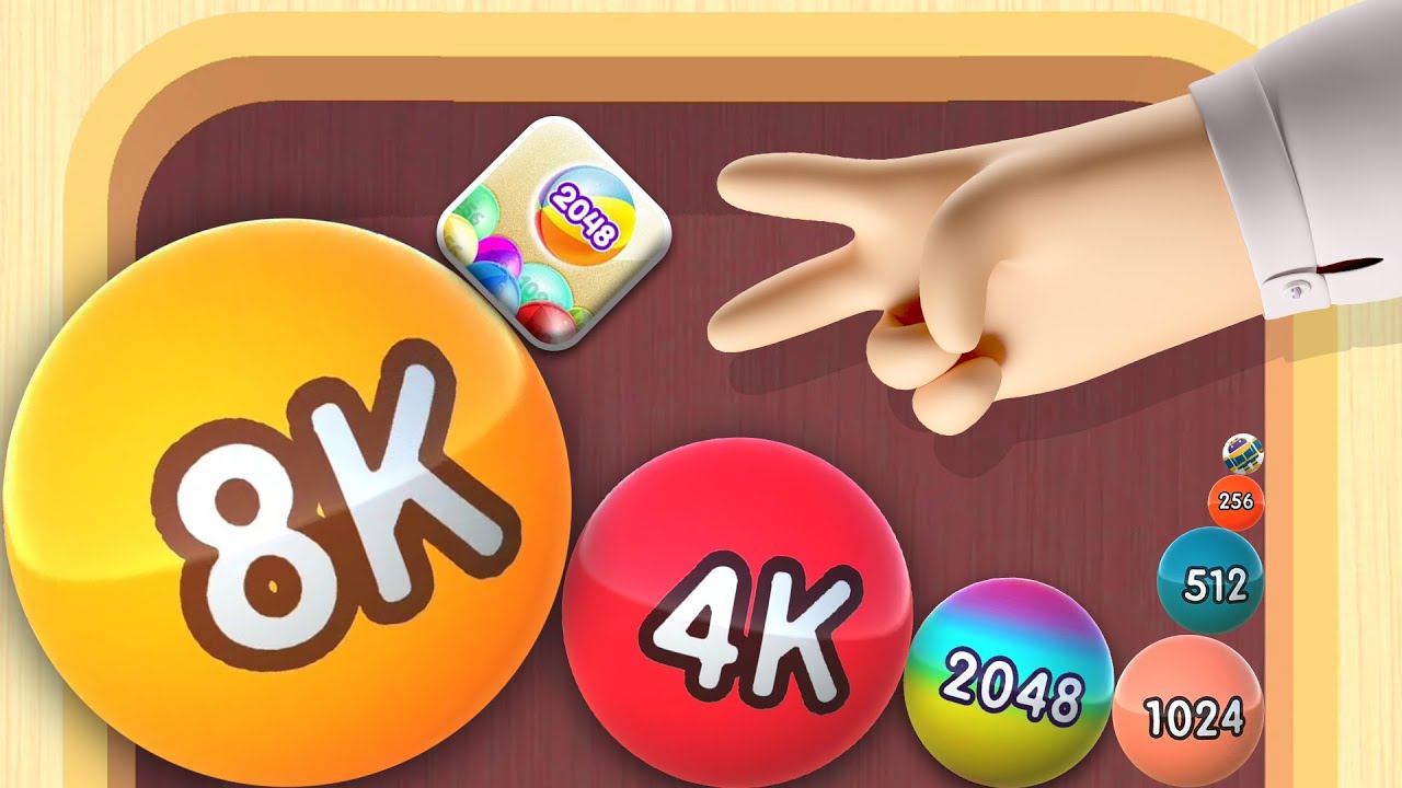 2048 Balls 3D - 43 минуты побить 8K Ball (OMG) | Мировой рекорд Long Play Ball Merge