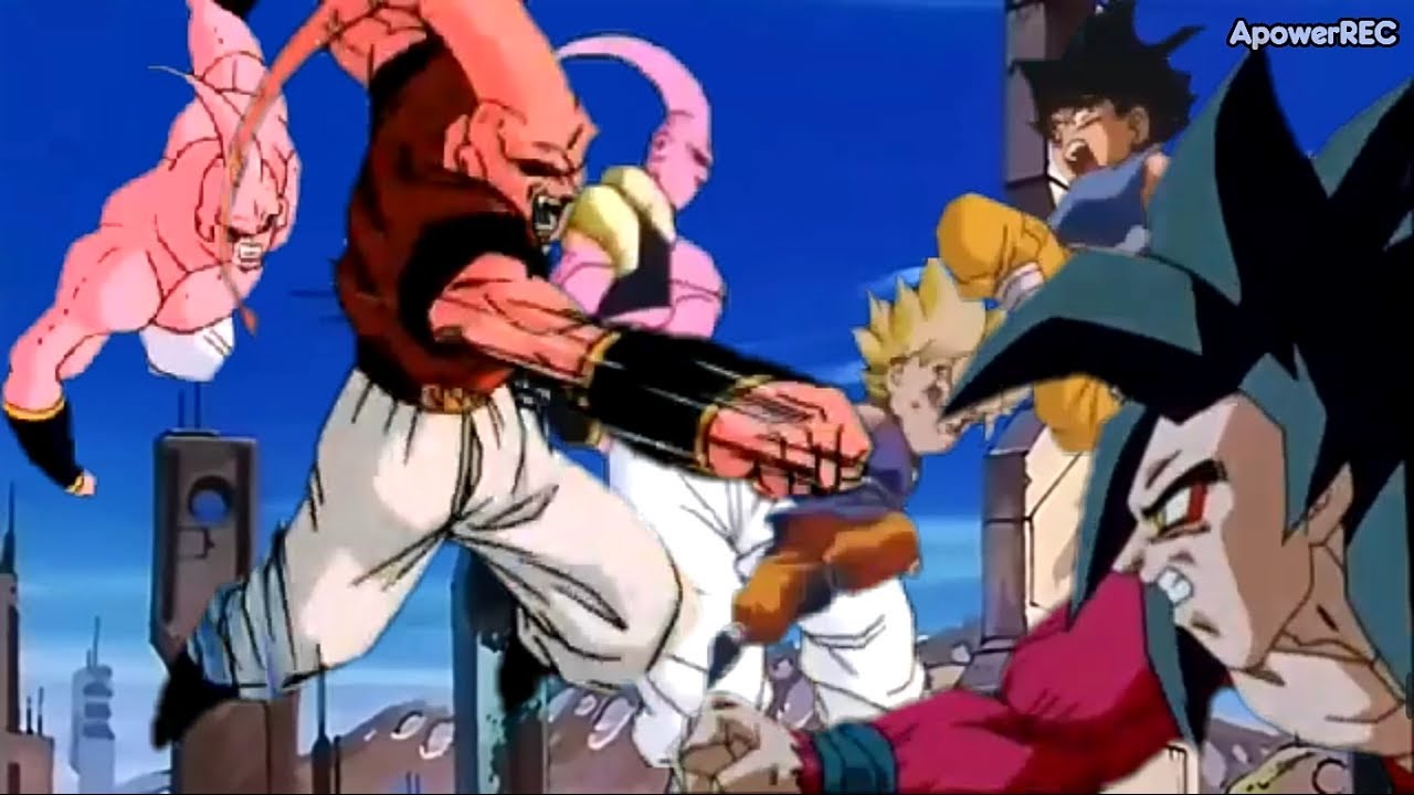 SSJ4 Goku vs Gohan Buu (SSJ4悟空vs悟飯ブウ)
