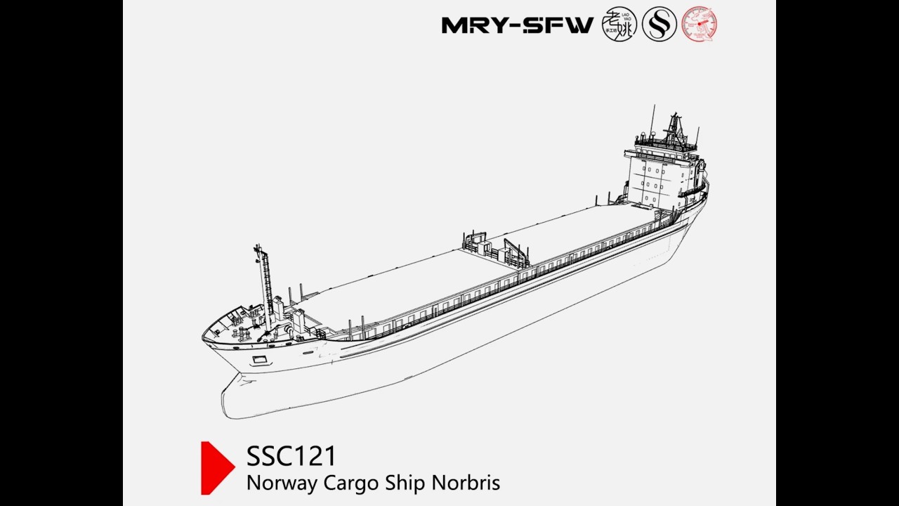 Quick review of MRY-SFW resin model of the Norwegian Cargo Ship 