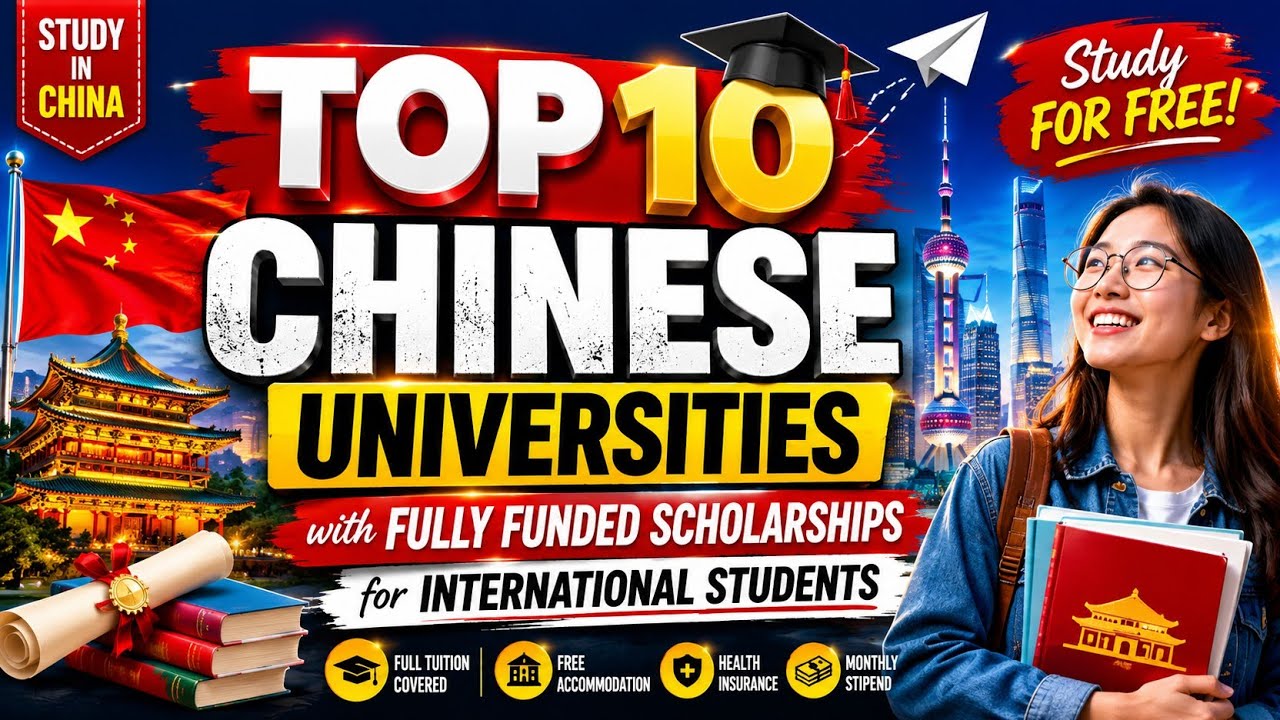 TOP 10 CHINESE UNIVERSITIES with Fully Funded Scholarships for International Students🤯🇨🇳🇨🇳