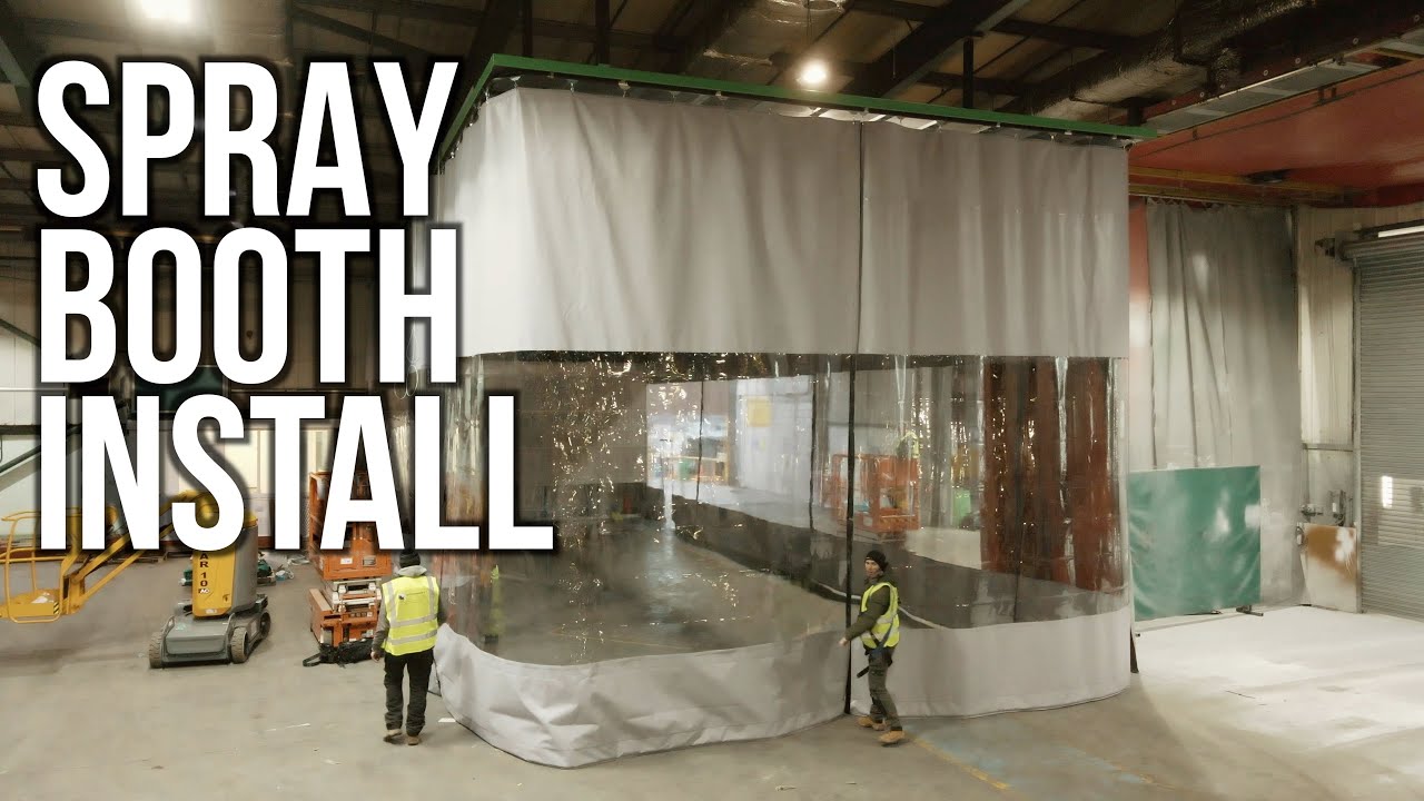 How to Build a Spray Booth Curtain Wall | Fire-Retardant PVC Installation