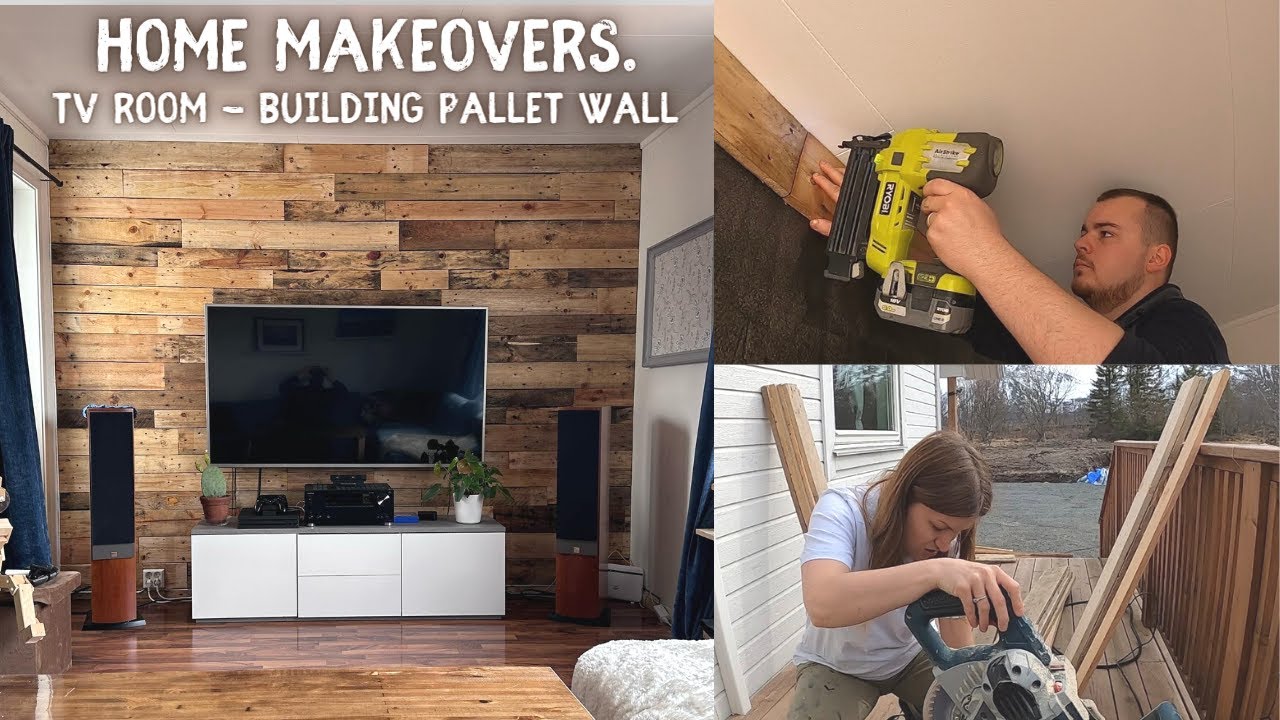 Home makeovers.  We are building the pallet wall in our tv room.