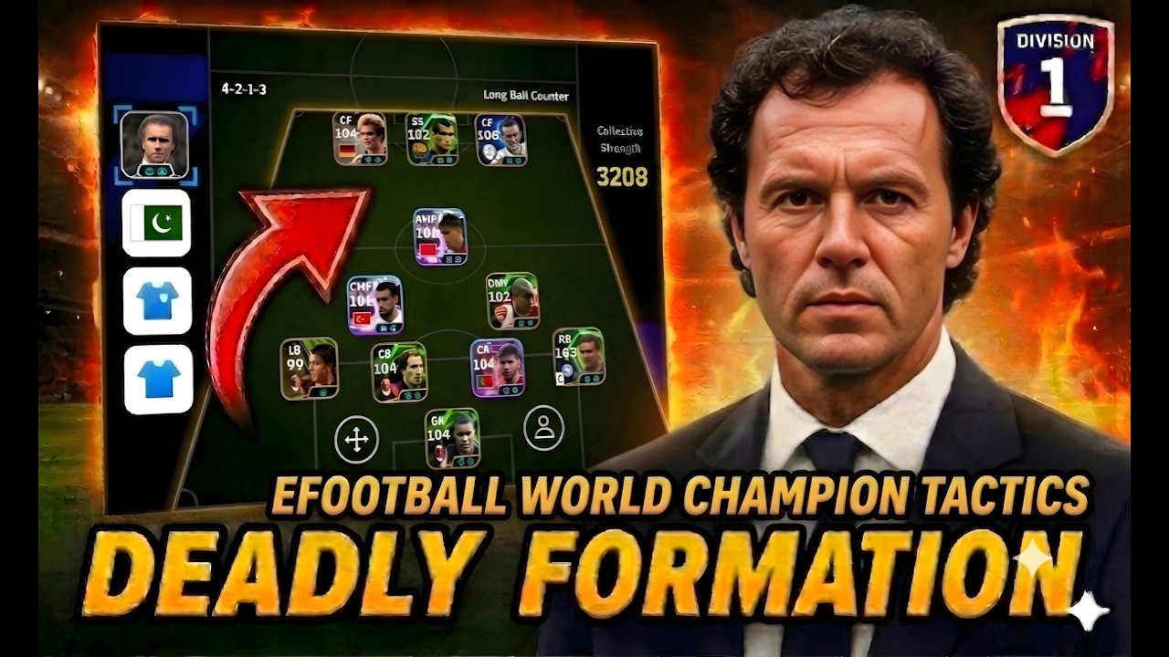 Убойная тактика 4-2-1-3 &laquo;Контратака через длинный пас&raquo; в eFootball 2026 &mdash; тактика чемпиона мира п...
