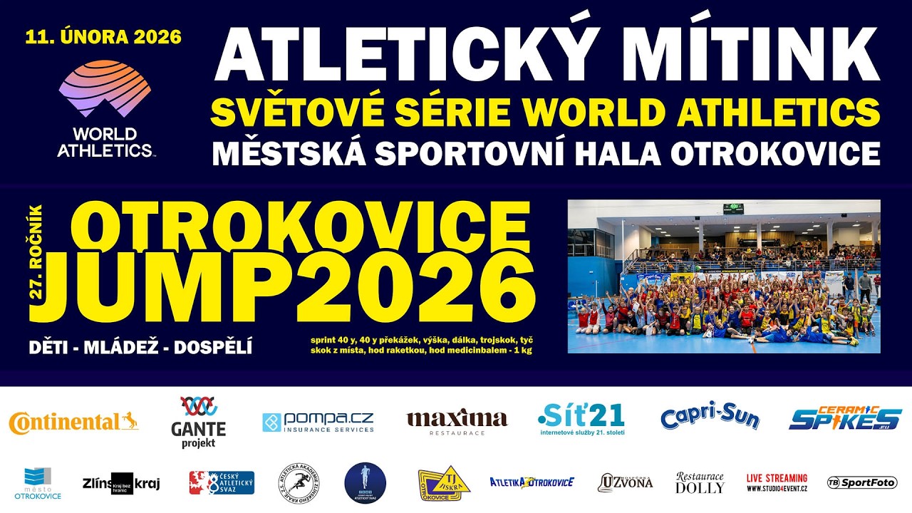 Otrokovice JUMP - atletick&yacute; m&iacute;tink dospěl&yacute;ch i ml&aacute;deže 2026