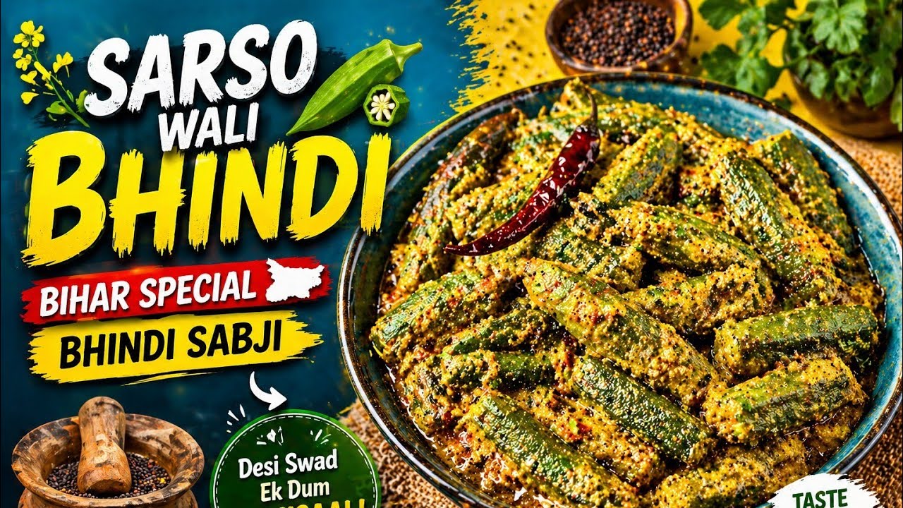Sarso Wali Bhindi ll सरसों वाली भिंडी बिहार की खास सब्जी ll जो खाने में बहुत स्वादिष्ट होता हैं ll 