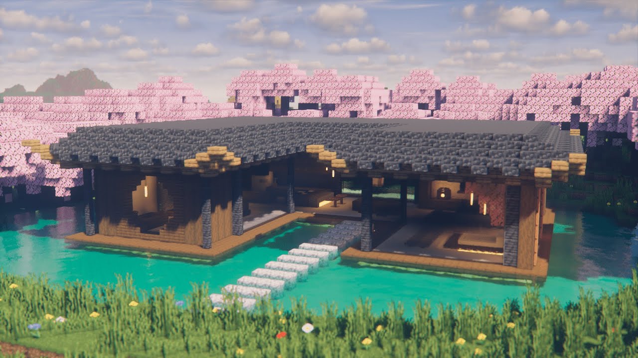 Minecraft | Modern Japanese House (Relaxing Tutorial)