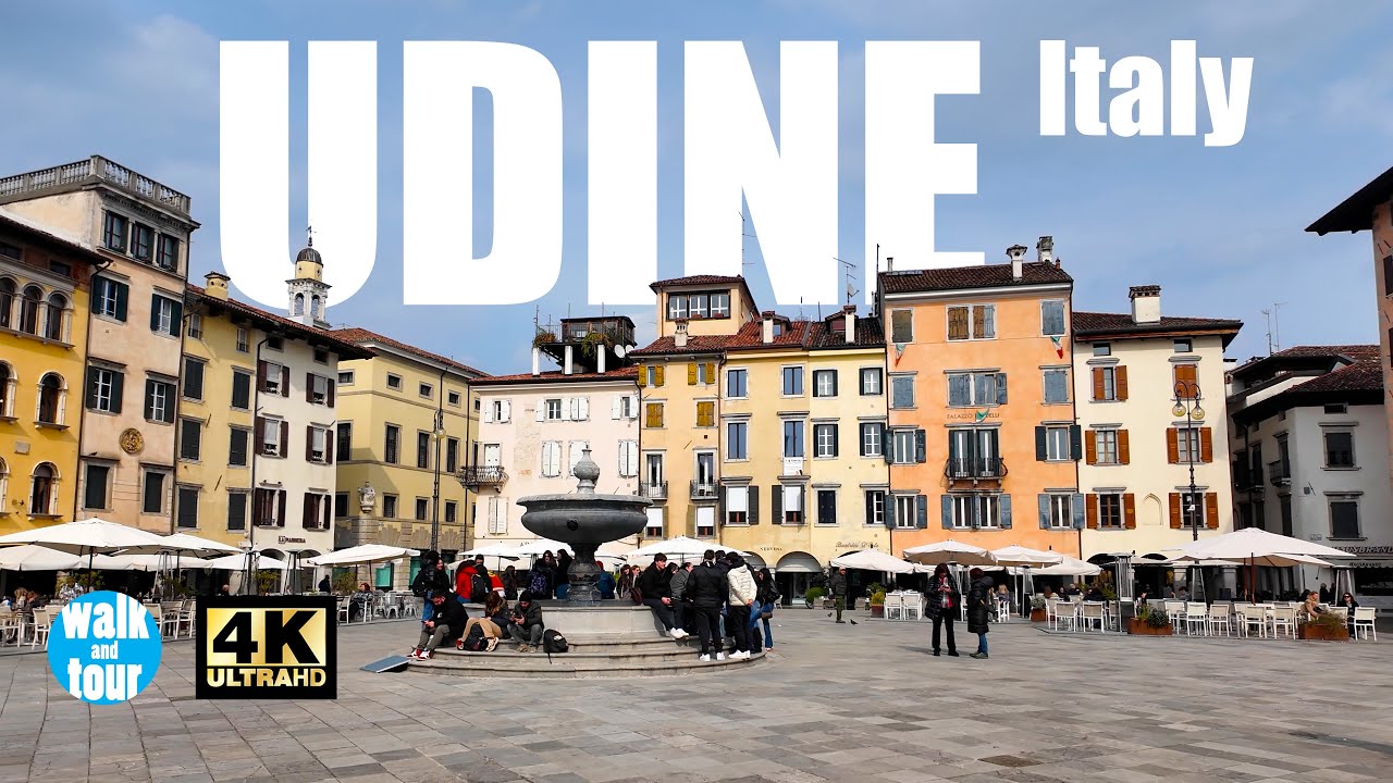 Udine 4K Walking Tour | Exploring the Historic Centre of Udine | Relaxing Walk with Commentary
