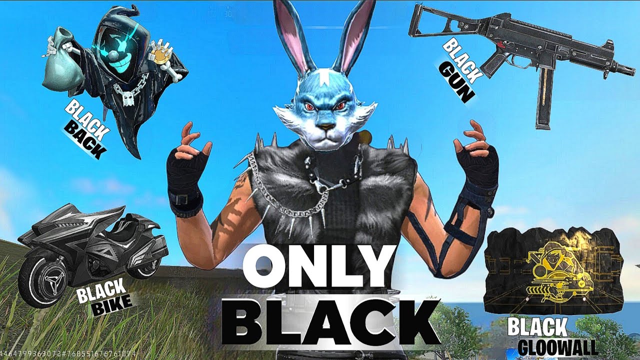 Free Fire But Only Black Challenge in Solo Vs Squad 🤯 - Garena Free Fire