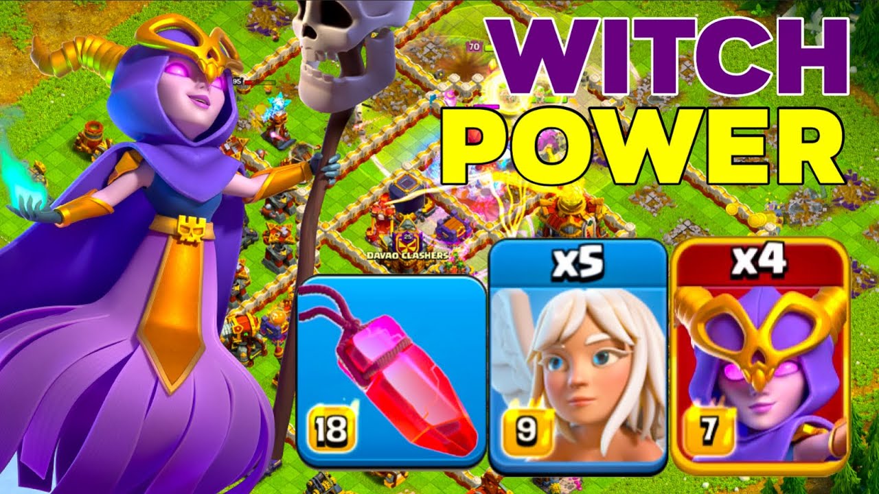 Super Powerful: TH16 Super Witch Smash Legend League Attacks! Clash of Clans