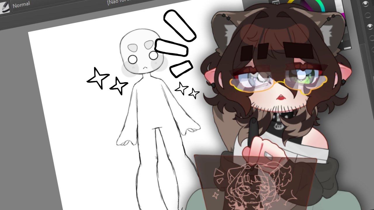 FAZENDO UM MODELO VTUBER DE GRAÇA?? (mais ou menos isso) LIVE DE ARTE!!