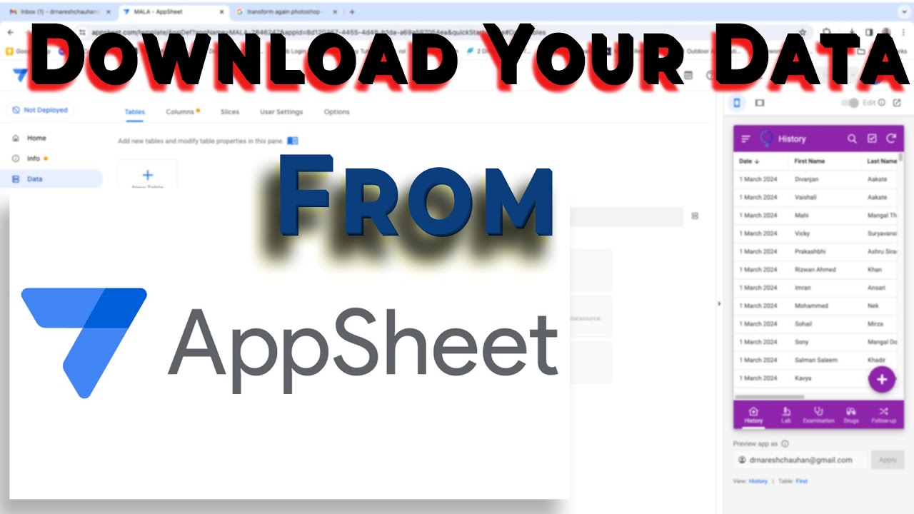 How To Download Your Data From AppSheet | Export Data From AppSheet