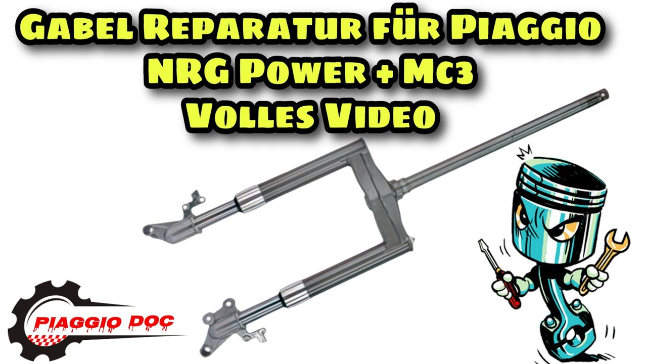 Gabel Reparatur für Piaggio NRG Power + MC2/MC3, Volles Video. #Gabel #Fork #selfmade #forcella