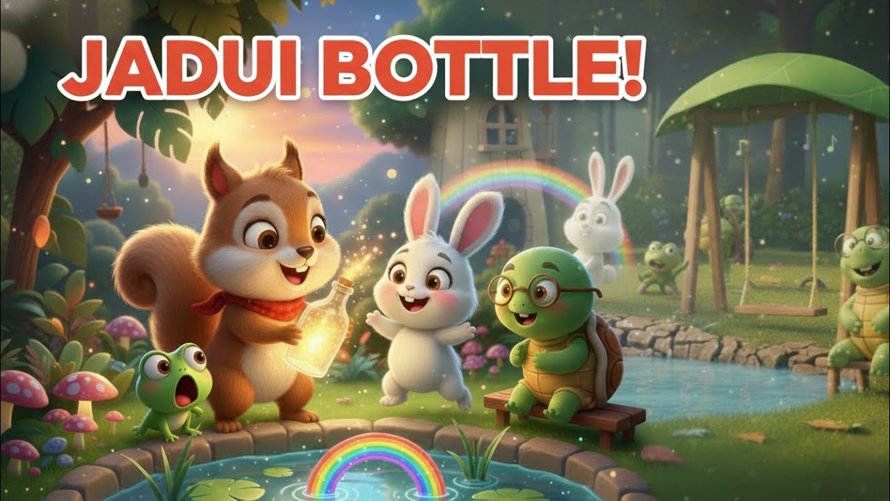 Jadui Paani Ki Bottle 🍼✨ | Gillu Mintu Chiku Kachhua Adventure 🐿️🐸🐰🐢