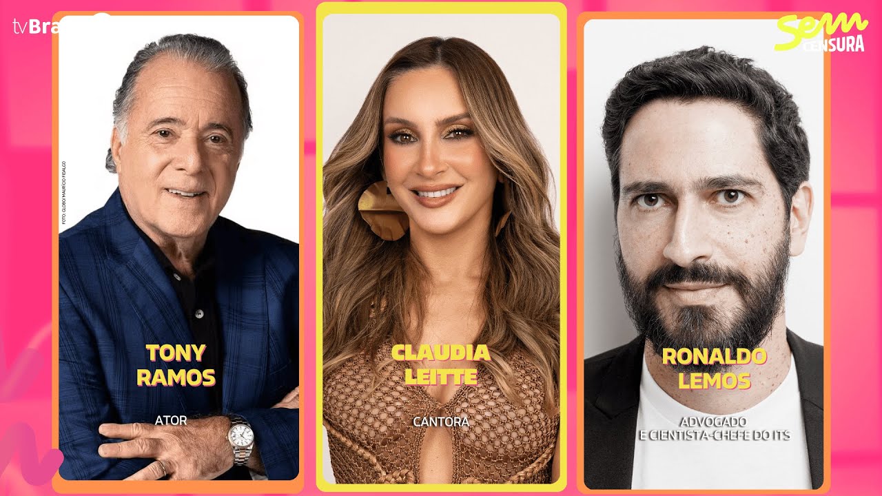 🔴 SEM CENSURA RECEBE TONY RAMOS, CLAUDIA LEITTE E RONALDO LEMOS