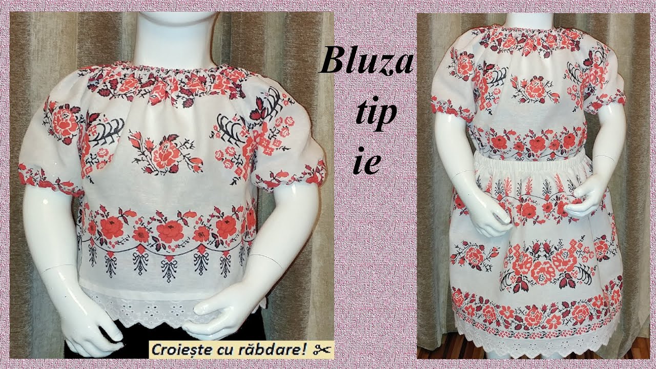 Model bluza tip ie (tipar, croit, cusut)