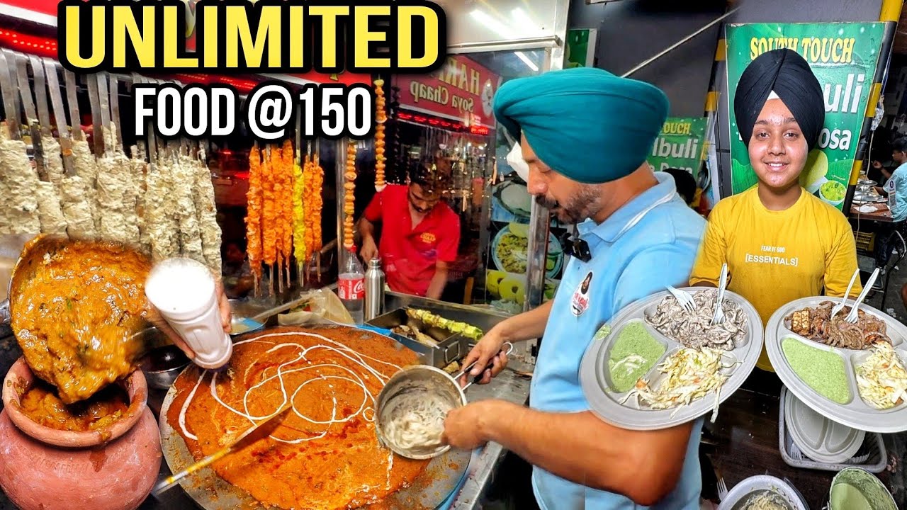 Mr Singh Unlimited Street Food At Rs 150/- Only | Street Food India | Harpal Chaaap Corner Khanna