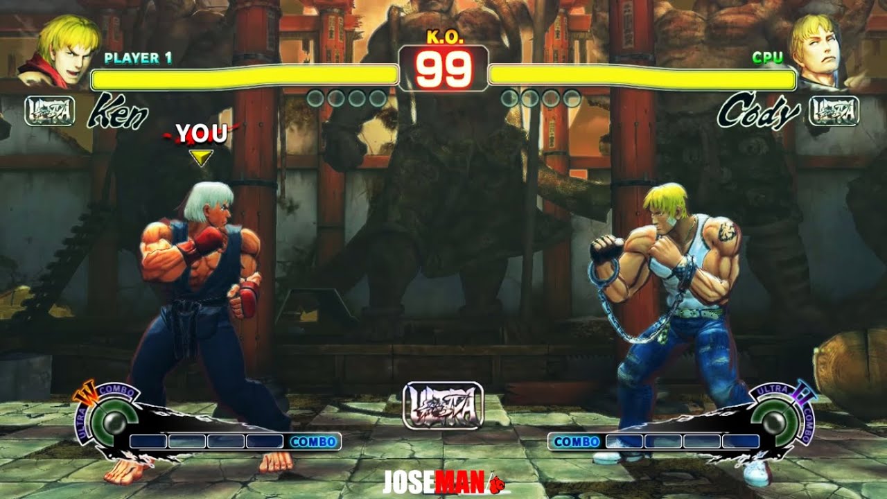 Ultra Street Fighter IV Ken vs Cody (HARDEST CPU)