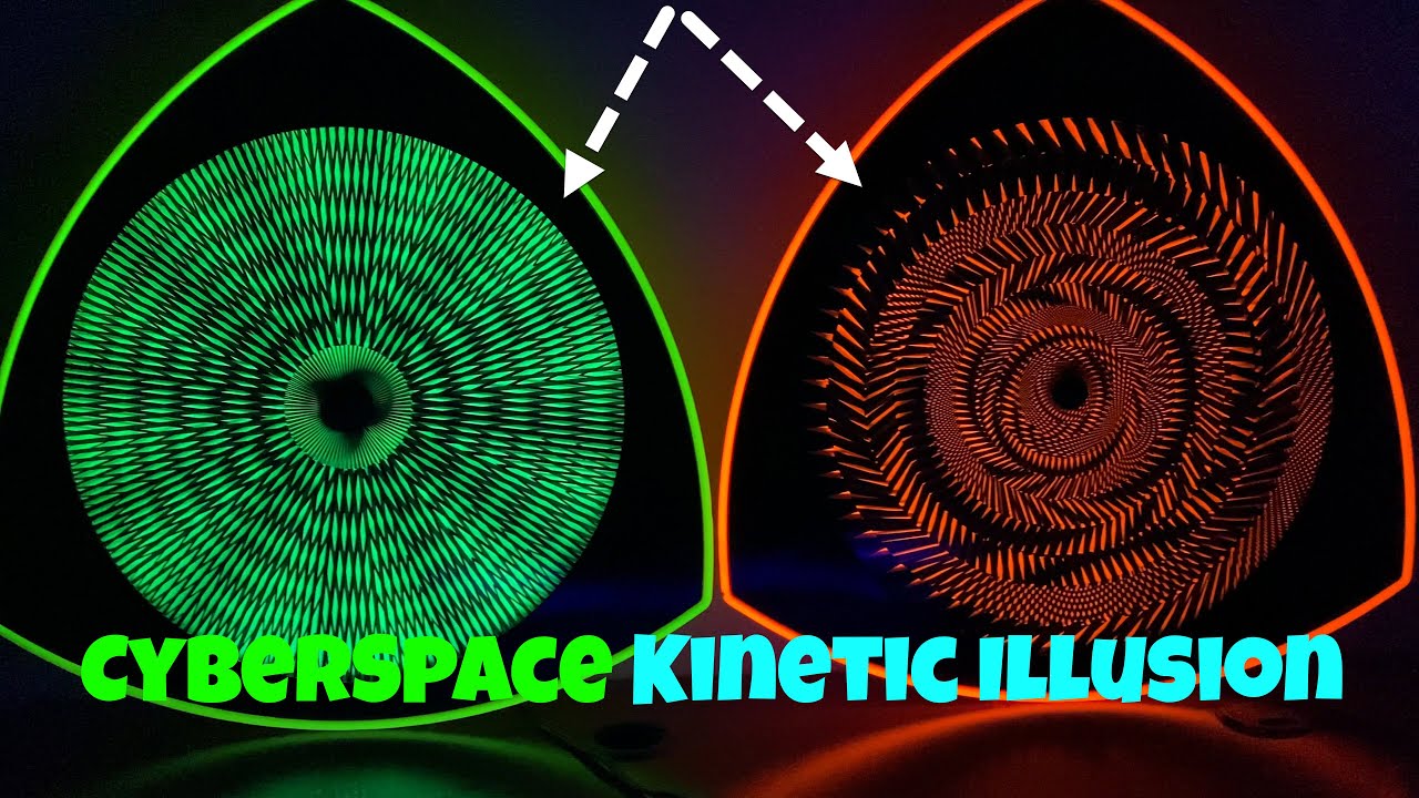 CyberSpace Blacklight Reactive Kinetic Optical Illusion Toy 😵 Gadgetify