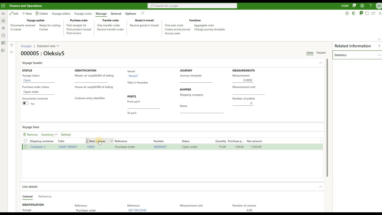 Landed Cost Module in D365 SCM Part 1: Goods In Transit
