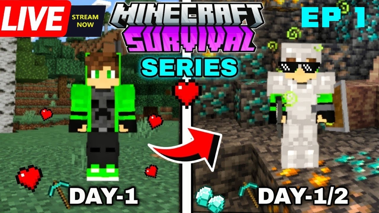 Minecraft Survival Series: EP 1 - FROM ZERO TO HERO! (Live Stream) ⛏️