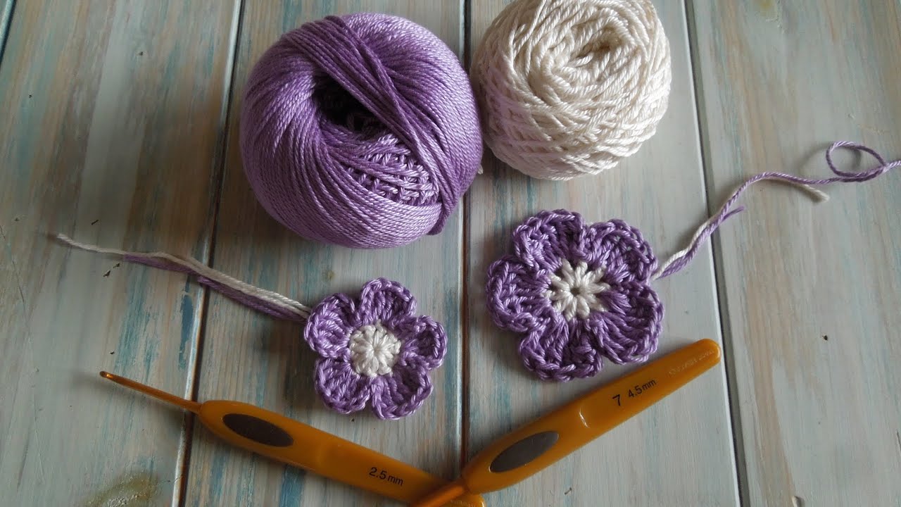 (crochet) How To Crochet a Flower version 3 - Yarn Scrap Friday