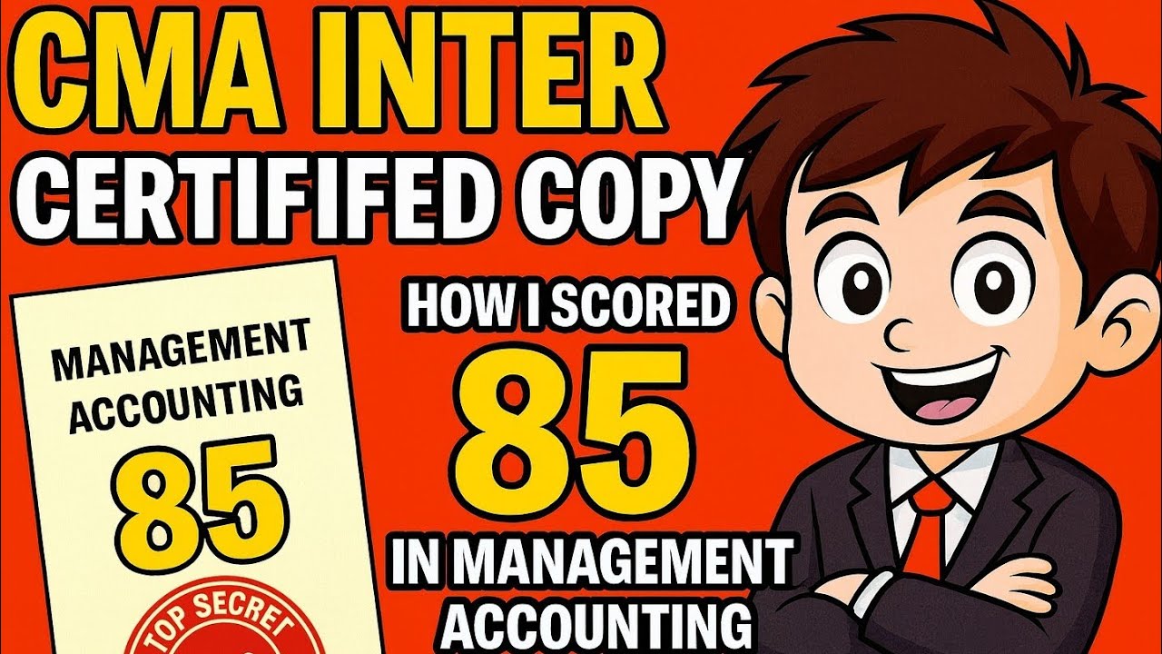 How I Scored 85 in CMA Inter Management Accounting!I Certified Copies+ My Exact Tips